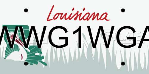 WWG1WGA Louisiana License Plate