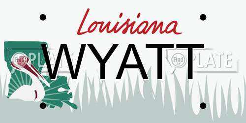 WYATT Louisiana License Plate