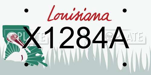 X1284A Louisiana License Plate
