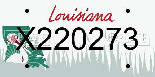 X220273 Louisiana License Plate