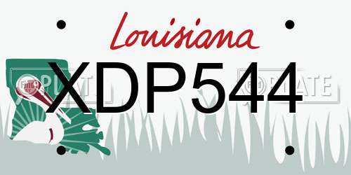XDP544 Louisiana License Plate