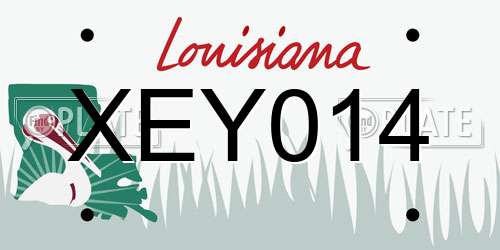 XEY014 Louisiana License Plate