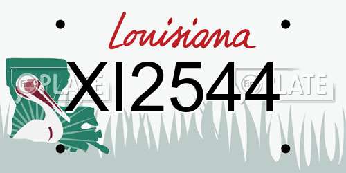 XI2544 Louisiana License Plate