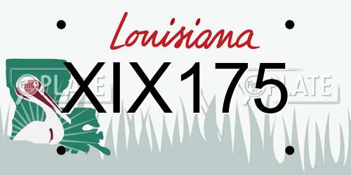 XIX175 Louisiana License Plate