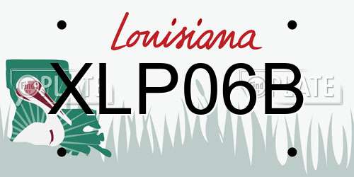 XLP06B Louisiana License Plate