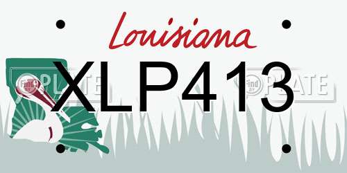 XLP413 Louisiana License Plate