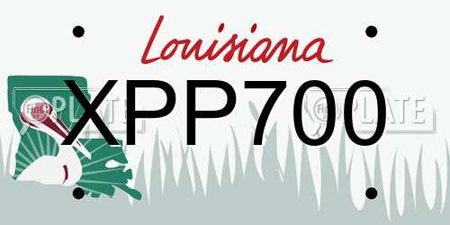 XPP700 Louisiana License Plate
