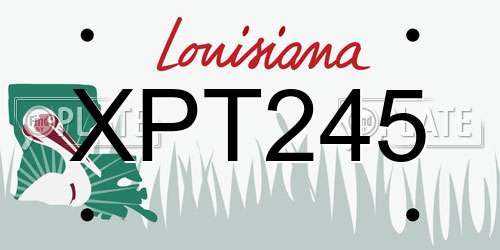 XPT245 Louisiana License Plate