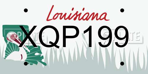 XQP199 Louisiana License Plate