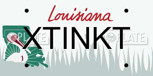 XTINKT Louisiana License Plate