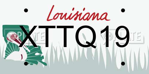 XTTQ19 Louisiana License Plate