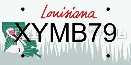XYMB79 Louisiana License Plate