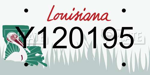 Y120195 Louisiana License Plate