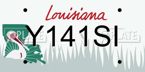 Y141SI Louisiana License Plate