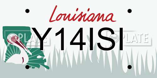 Y14ISI Louisiana License Plate