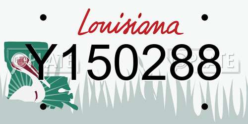 Y150288 Louisiana License Plate