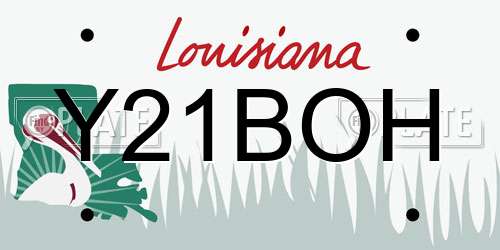 Y21BOH Louisiana License Plate