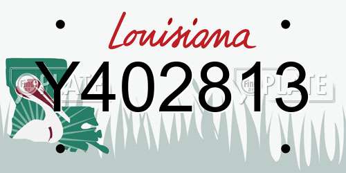 Y402813 Louisiana License Plate