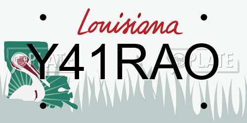 Y41RAO Louisiana License Plate