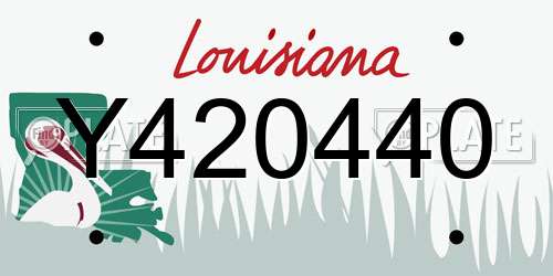 Y420440 Louisiana License Plate