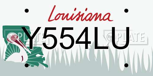 Y554LU Louisiana License Plate