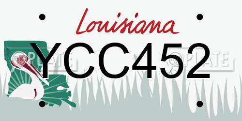 YCC452 Louisiana License Plate