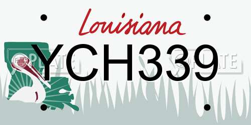 YCH339 Louisiana License Plate