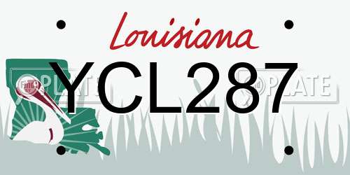 YCL287 Louisiana License Plate