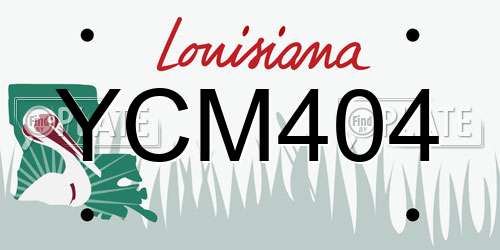 YCM404 Louisiana License Plate