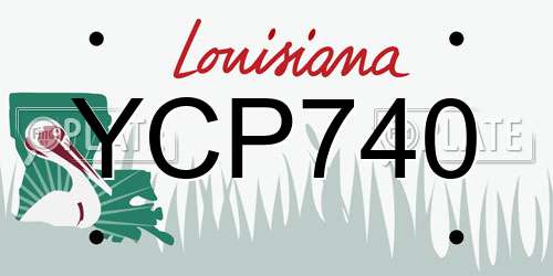 YCP740 Louisiana License Plate