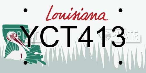 YCT413 Louisiana License Plate