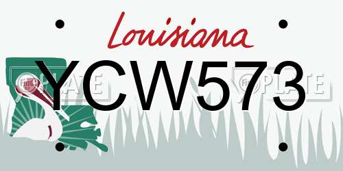 YCW573 Louisiana License Plate