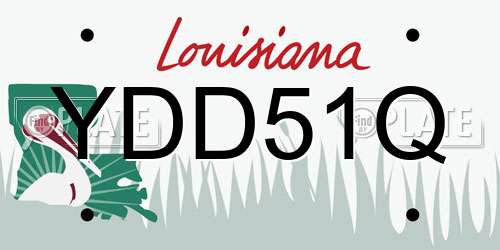 YDD51Q Louisiana License Plate
