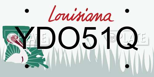 YDO51Q Louisiana License Plate