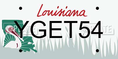 YGET54 Louisiana License Plate