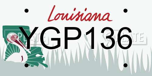 YGP136 Louisiana License Plate