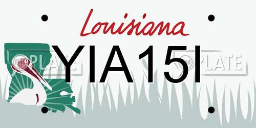 YIA15I Louisiana License Plate