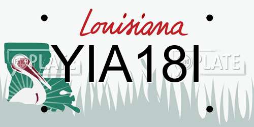 YIA18I Louisiana License Plate