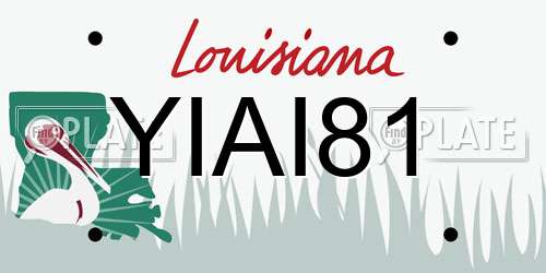YIAI81 Louisiana License Plate