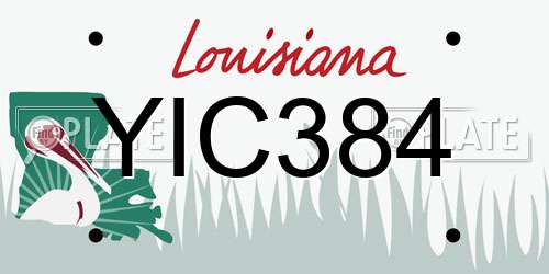 YIC384 Louisiana License Plate