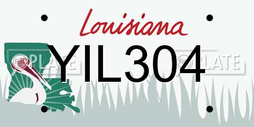 YIL304 Louisiana License Plate