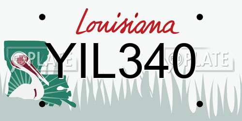 YIL340 Louisiana License Plate