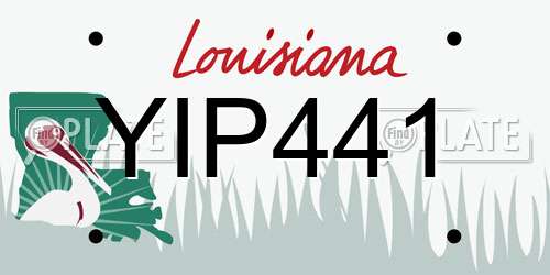 YIP441 Louisiana License Plate