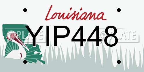 YIP448 Louisiana License Plate