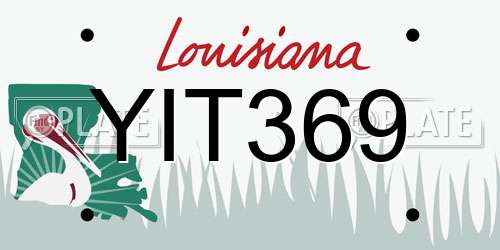 YIT369 Louisiana License Plate