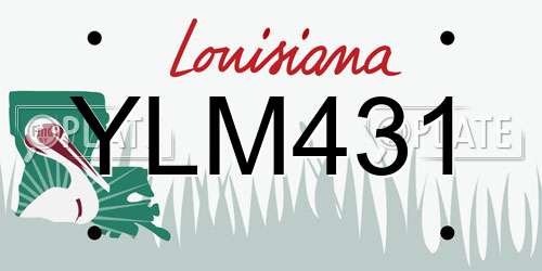 YLM431 Louisiana License Plate