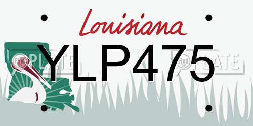 YLP475 Louisiana License Plate