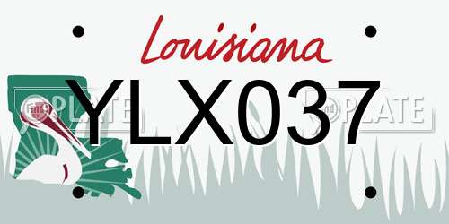 YLX037 Louisiana License Plate