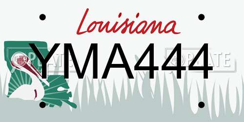 YMA444 Louisiana License Plate