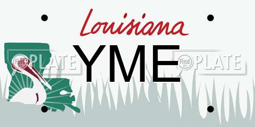 YME Louisiana License Plate